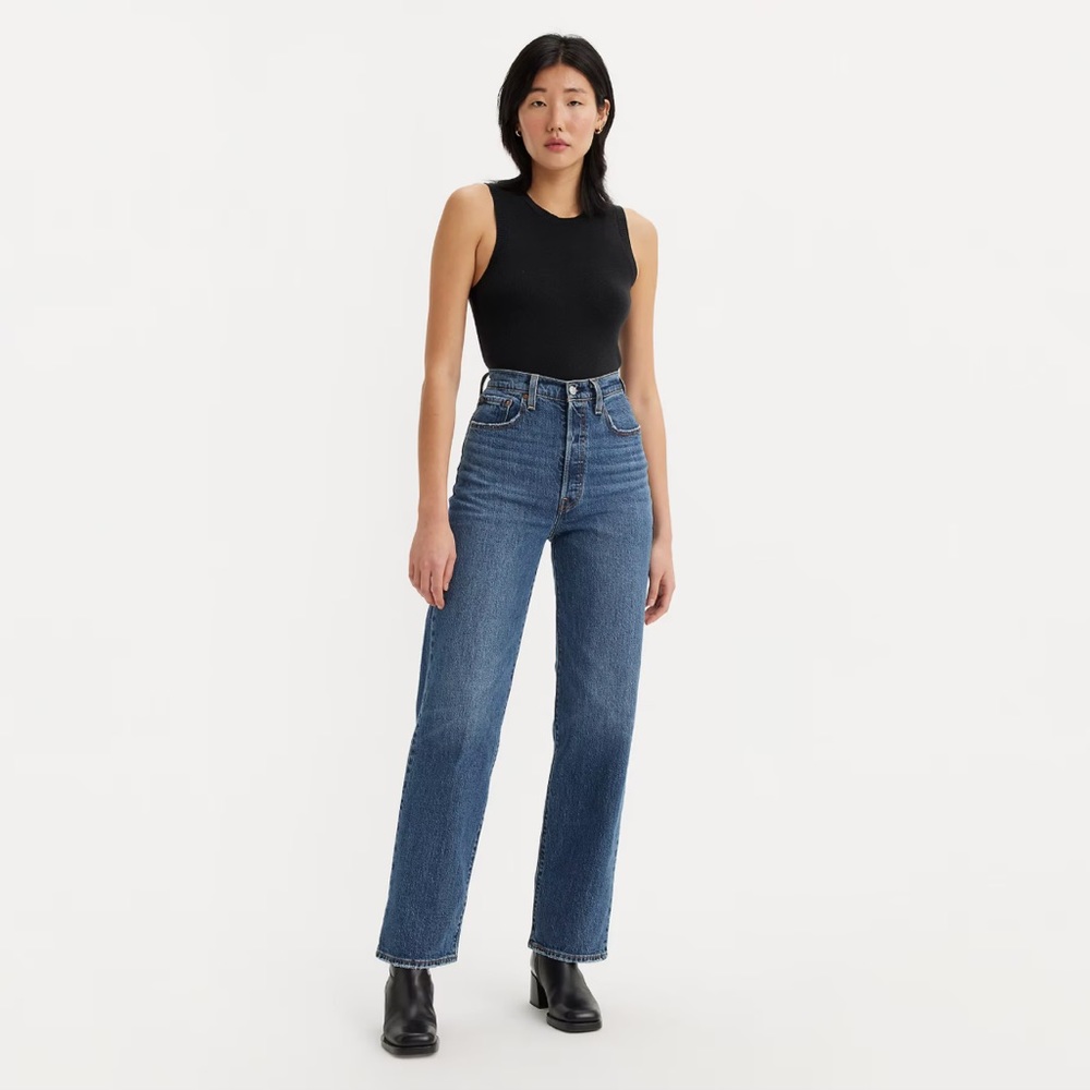 Levi’s Ribcage Straight Jeans Dark Indigo